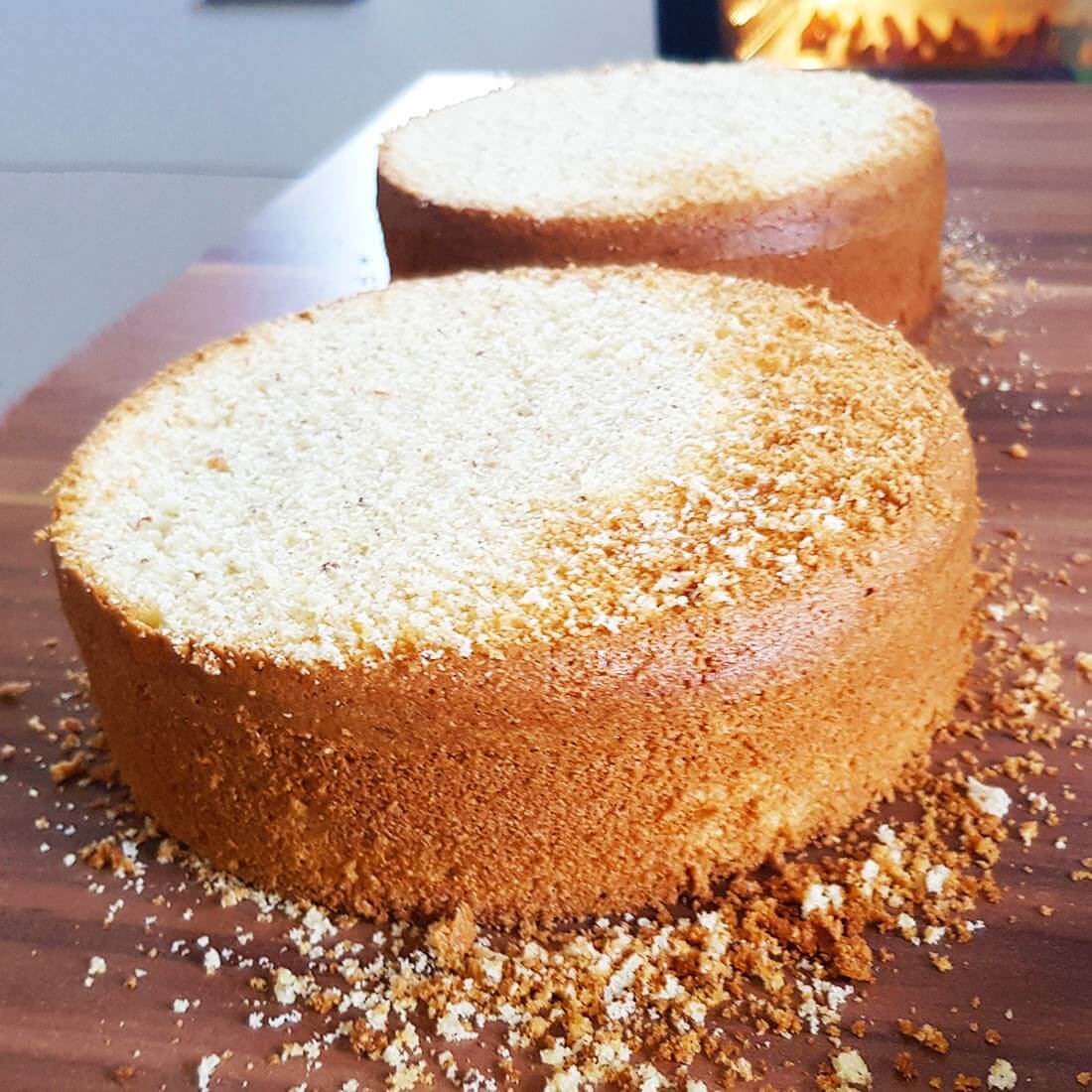 Kuchen gerade schneiden für Kuchenringmethode