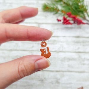 Fimo Polymer Clay Lebkuchen figur charm Schlüsselanhänger