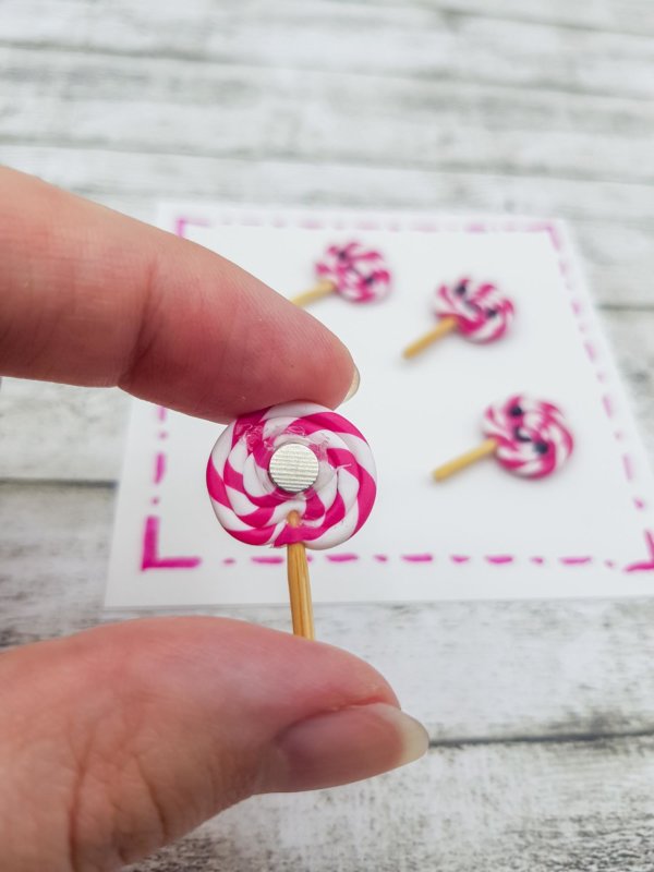 Kawaii Lolly Magnet Set aus Polymer Clay Fimo