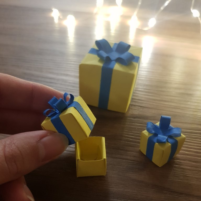 origami geschenkbox falten Anleitung