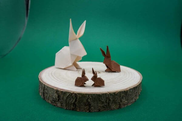 Origami Hase Ohrringe handgemacht kreativ mit betty
