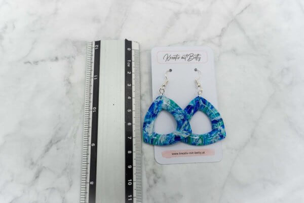 Kunstquarz jade aquamarine ohrringe aus polymer Clay