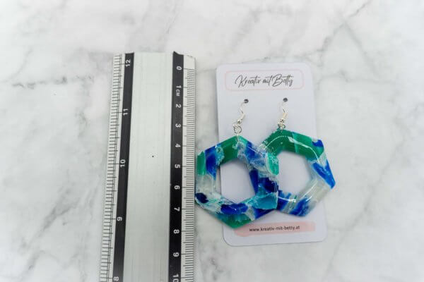 Kunstquarz jade aquamarine ohrringe aus polymer Clay