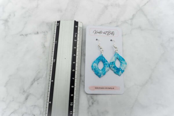 Kunstquarz aquamarine ohrringe aus polymer Clay