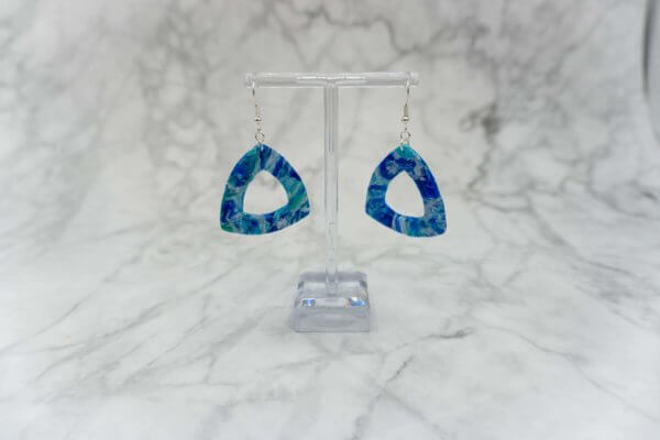 Kunstquarz jade aquamarine ohrringe aus polymer Clay