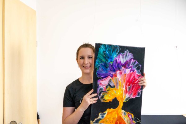 Acrylic Pouring Bild von Bettina Luger - Kreativ mit Betty