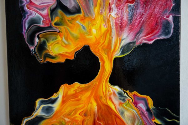 Acrylic Pouring Bild von Bettina Luger - Kreativ mit Betty