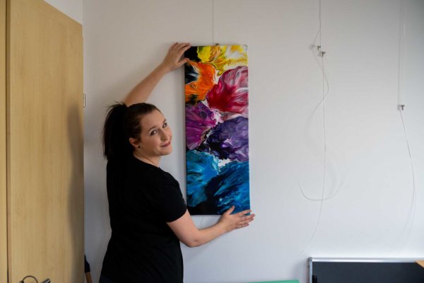 Acrylic Pouring Bild von Bettina Luger - Kreativ mit Betty