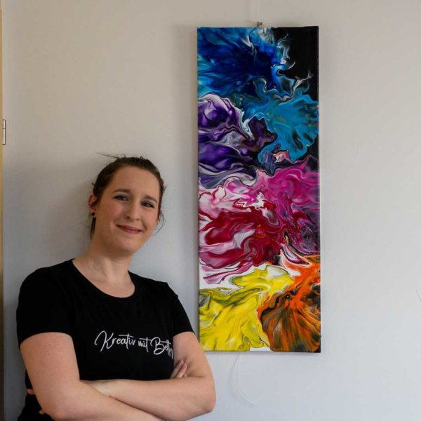 Acrylic Pouring Bild von Bettina Luger - Kreativ mit Betty