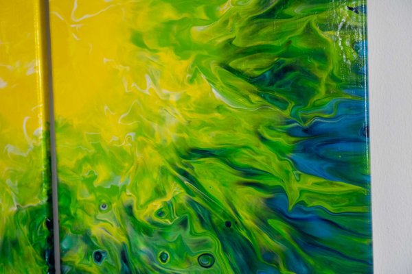 Acrylic Pouring Bild 2-teilig von Bettina Luger - Kreativ mit Betty