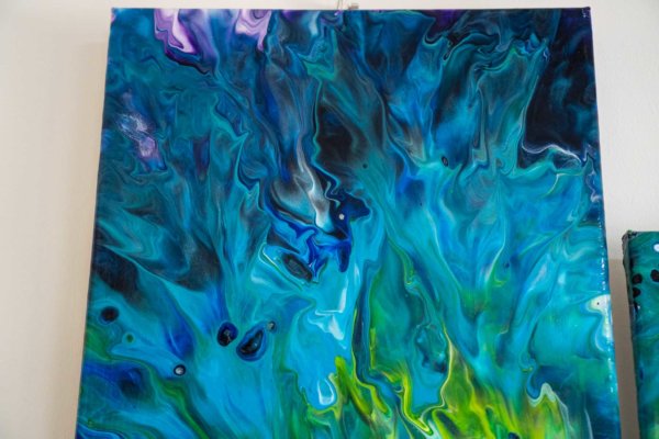 Acrylic Pouring Bild 2-teilig von Bettina Luger - Kreativ mit Betty