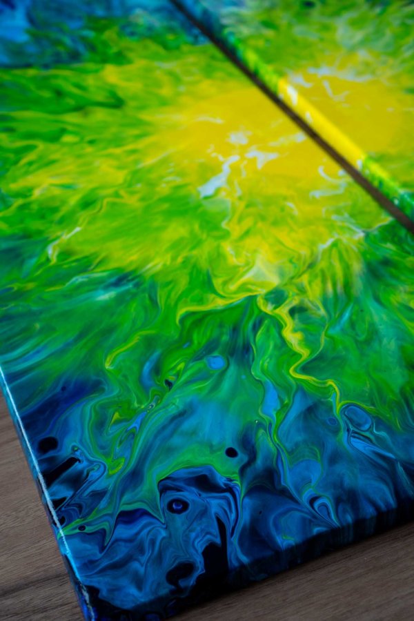 Acrylic Pouring Bild 2-teilig von Bettina Luger - Kreativ mit Betty