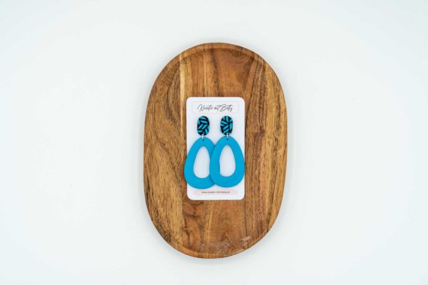 ohrringe schwarz blau türkis