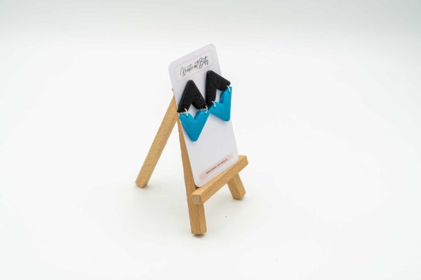 ohrringe schwarz blau türkis