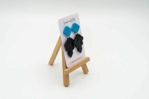 ohrringe schwarz blau türkis