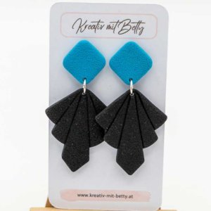ohrringe schwarz blau türkis