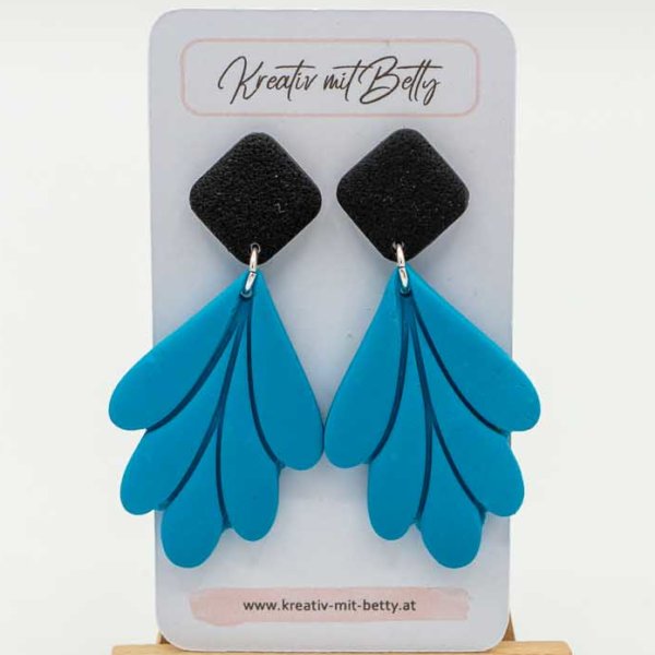 ohrringe schwarz blau türkis