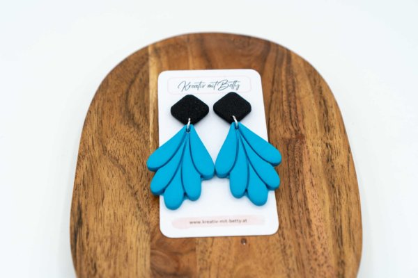 ohrringe schwarz blau türkis