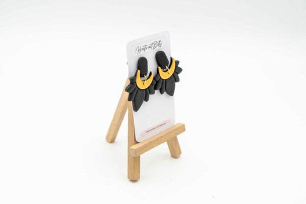 ohrringe schwarz gold