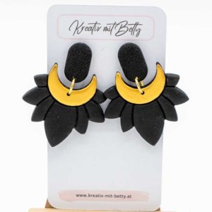 ohrringe schwarz gold
