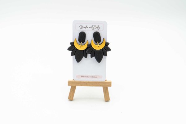 ohrringe schwarz gold