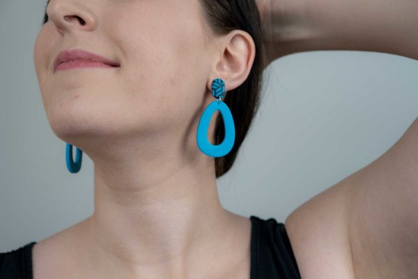 ohrringe schwarz blau türkis