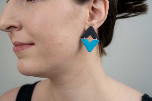 ohrringe schwarz blau türkis