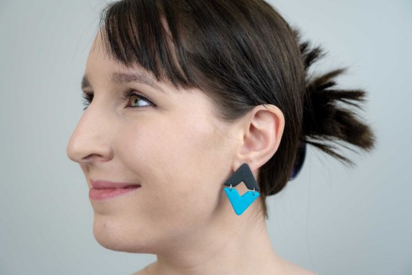 ohrringe schwarz blau türkis