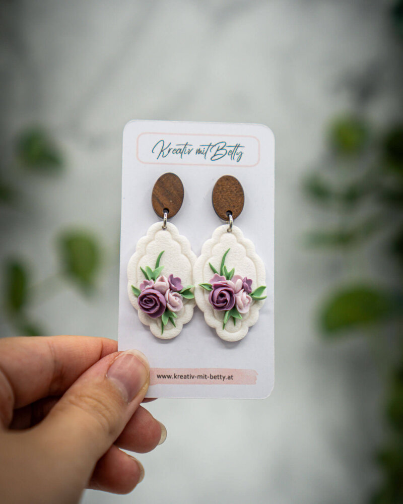 handgemachte ohrringe aus polymer clay von kreativ mit betty