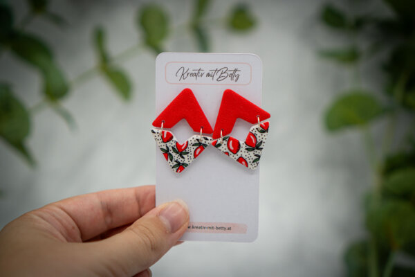 handgemachte ohrringe aus polymer clay von kreativ mit betty