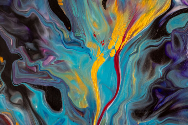 Acrylic Pouring auf Leinwand von Bettina Luger - Kreativ mit Betty