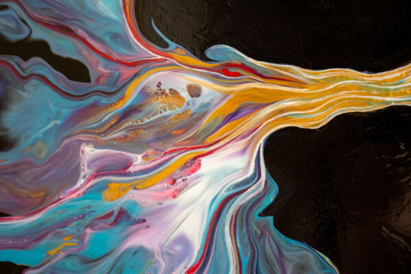 Acrylic Pouring auf Leinwand von Bettina Luger - Kreativ mit Betty
