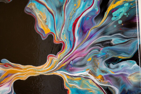 Acrylic Pouring auf Leinwand von Bettina Luger - Kreativ mit Betty