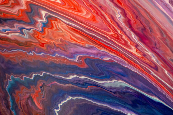 Acrylic Pouring auf Leinwand von Bettina Luger - Kreativ mit Betty
